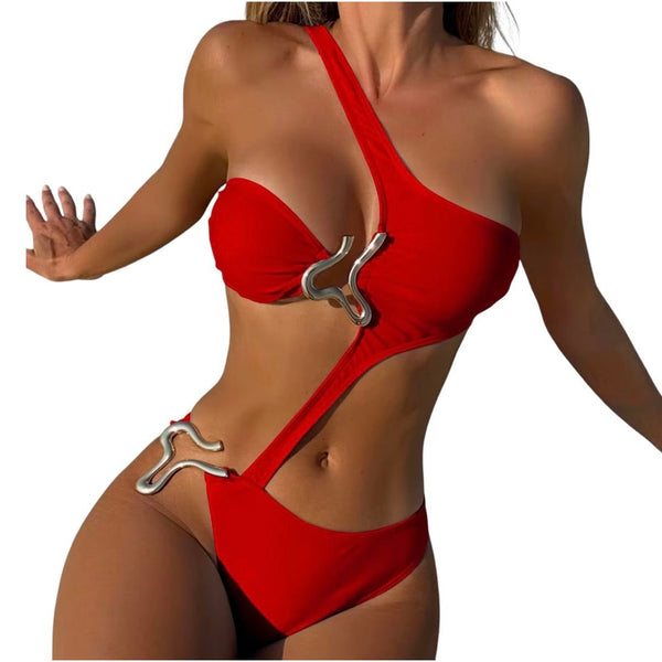 Nona Gorgeous Hollow Out Bikini Swimsuit Swimwear