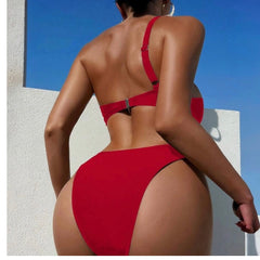 Nona Gorgeous Hollow Out Bikini Swimsuit Swimwear