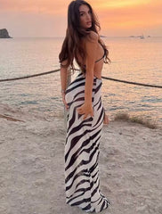 Stylish Zebra stripes Beach Cover Up for women