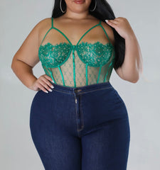 Glam Luxury High Quality Laiza Plus Size Dress with a Slit Set