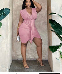 WnTCo Blush Mid Slash Plus Size Dress