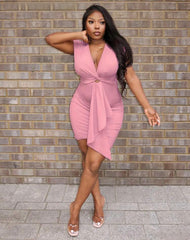 WnTCo Blush Mid Slash Plus Size Dress