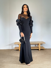 Glam Luxury High Quality Moves Girlie Black Evening Dress for women