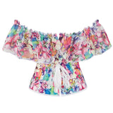 Carmen Floral Tank Corset Crop Top Bustier Cami Top