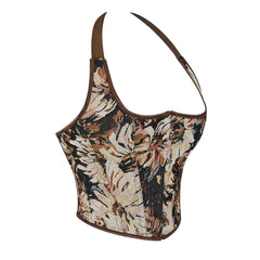 Zayla Tank Corset Crop Top Bustier Cami Top