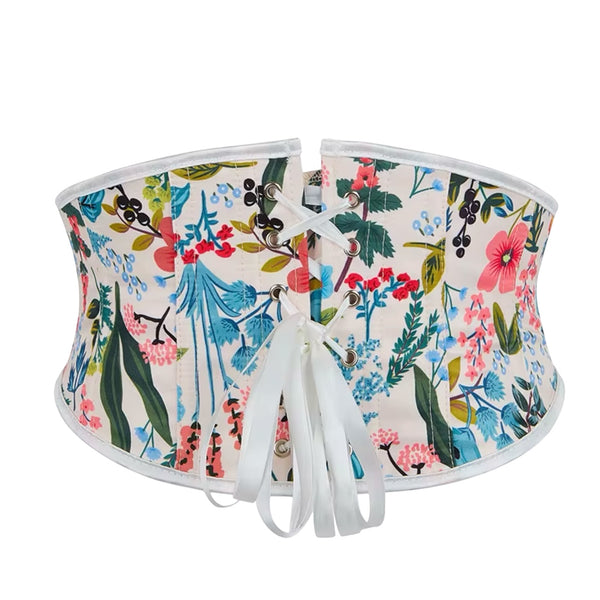 Zella Floral High Quality Loop and Straps Corset Belt