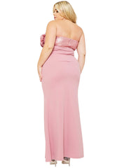High Quality Sophia Plus Size Pink Blush Dress