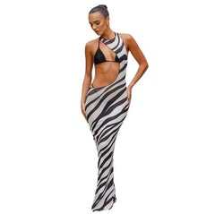 Stylish Zebra stripes Beach Cover Up for women