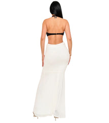 Glam Two Tone Black and White High Quality Luxury Dress