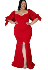 Glam Luxury High Quality HER Plus Size Dress with a Slit