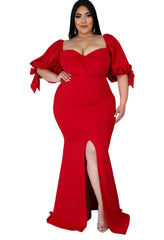 Glam Luxury High Quality HER Plus Size Dress with a Slit