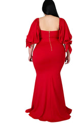 Glam Luxury High Quality HER Plus Size Dress with a Slit