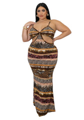 Roar Animal Print High Quality Plus Size Summer Dress