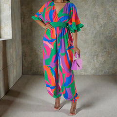 Colourful High Quality Pearl Plus Size Jumpsuit