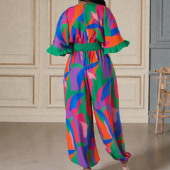 Colourful High Quality Pearl Plus Size Jumpsuit