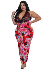 Blossom Florals High Quality Plus Size Dress