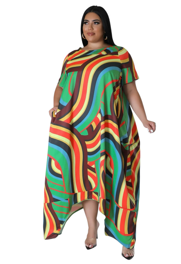 Wardrobenthings Your Choice Vanna 2 in 1 Plus Size Dress or Jumpsuit