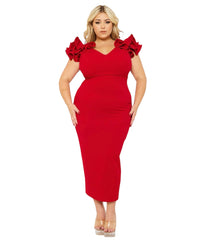 Midi Stylish I Am Gorgeous All Size Plus Size Dress for Women