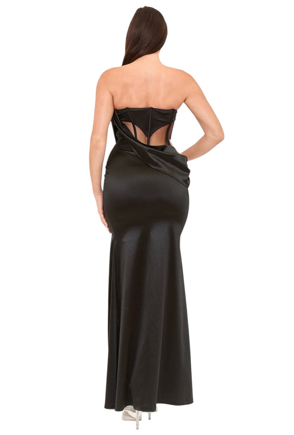 Glam Luxury High Quality Silky Lacey Bust Dress for women