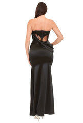 Glam Luxury High Quality Satin Bow Dress for women