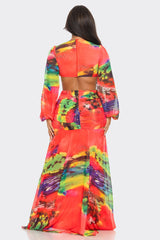 Glam Luxury High Quality Laura Red Flowery Summer Dress for women