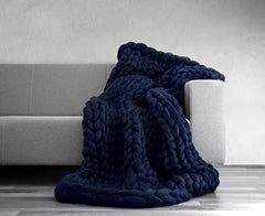 Heavy High Quality Luxury Chunky Knit Throw Blanket-120X150cm