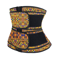 African Print Gym Fitness Waist Trainer / Cincher Double