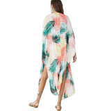 Coral Leafy Beach Cover Up
