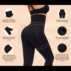 ZIP and Hook Tummy Snatch High Waist Leggings