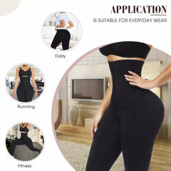ZIP and Hook Tummy Snatch High Waist Leggings