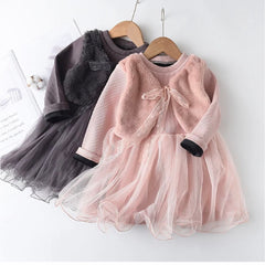 Fur ribbed Mesh Kids Children's Dress online South Africa
