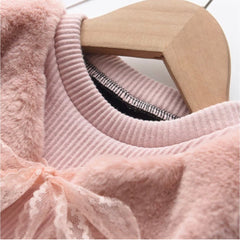 Fur ribbed Mesh Kids Children's Dress online South Africa
