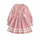 Pink Alicia Midi Kids Girls Dress