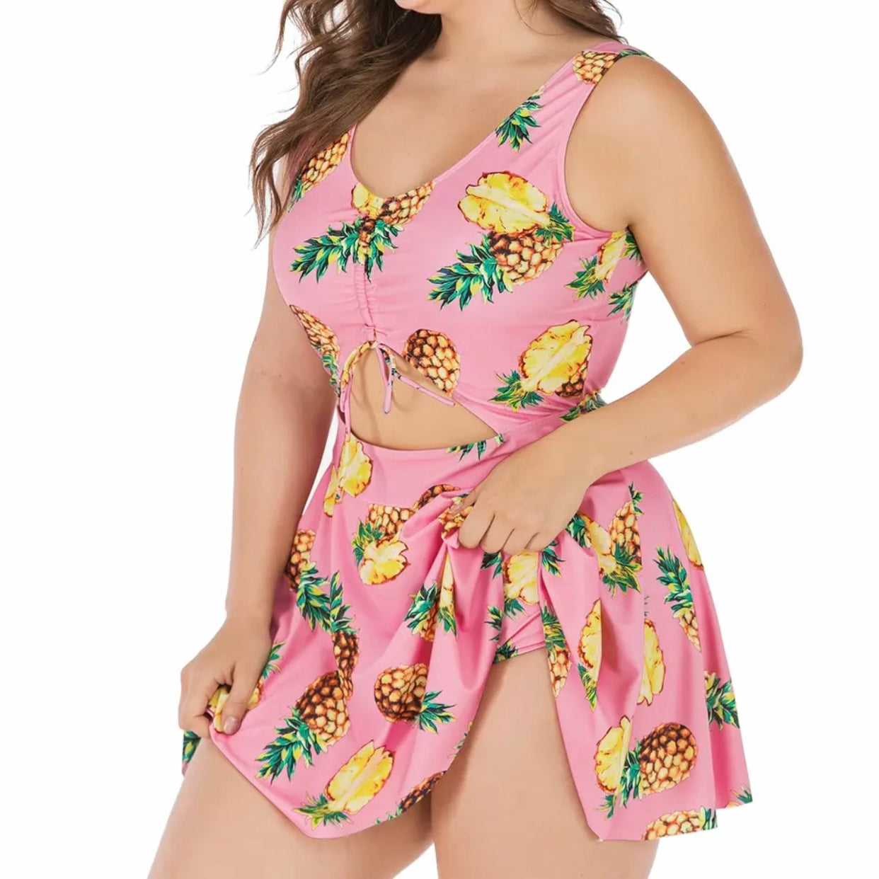 Pink Pineapples Plus Size Swimsuit