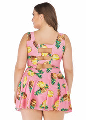 Pink Pineapples Plus Size Swimsuit