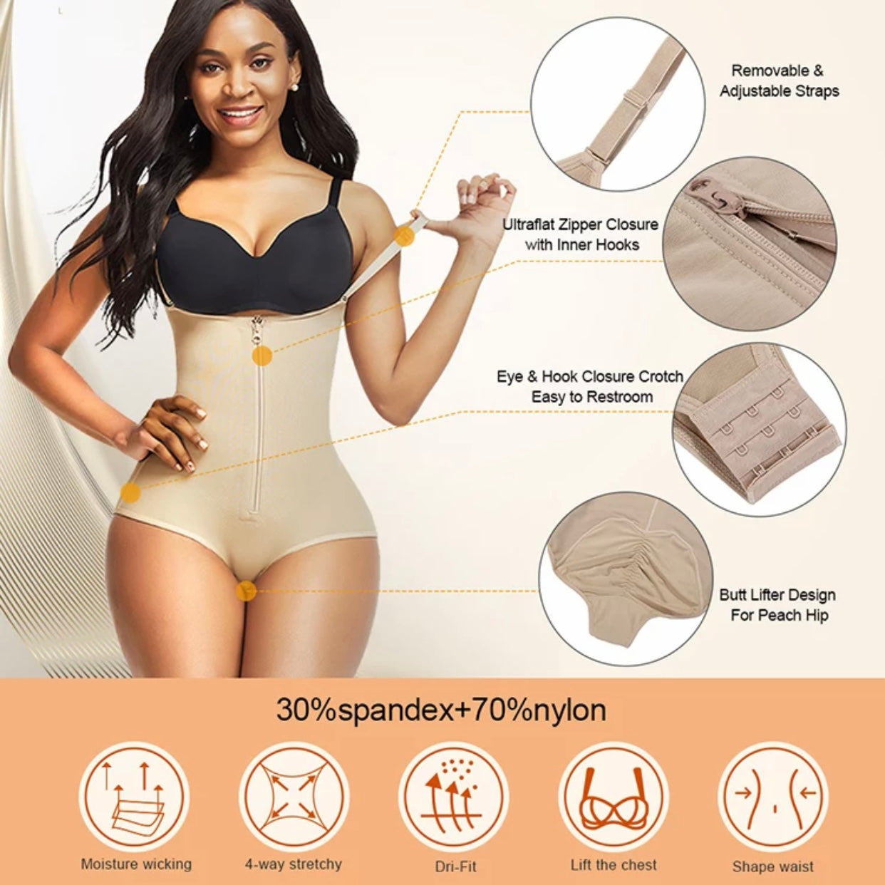 Zip 42 Tummy Control Compression wear-Wardrobenthings