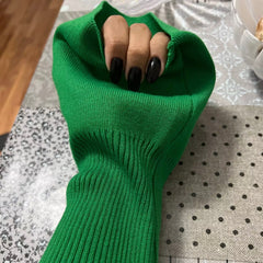 Mademoiselle Warm Buttoned Knit Dress