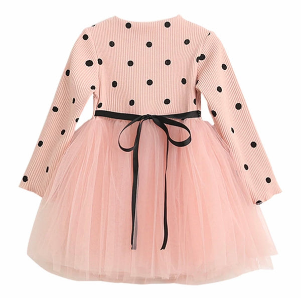 Pink Polka Girls Dress