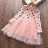 Pink Polka Girls Dress