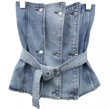 Armless Denim Top