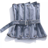 Armless Denim Top