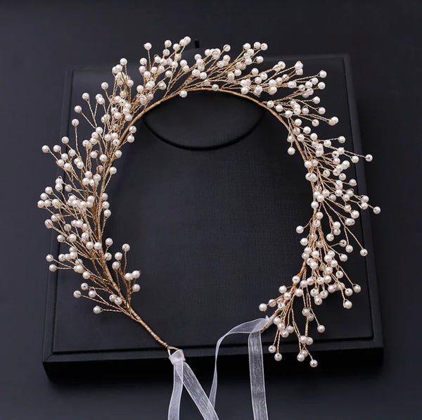 Bridal Headband Wedding Accessories / Crown-Pearls