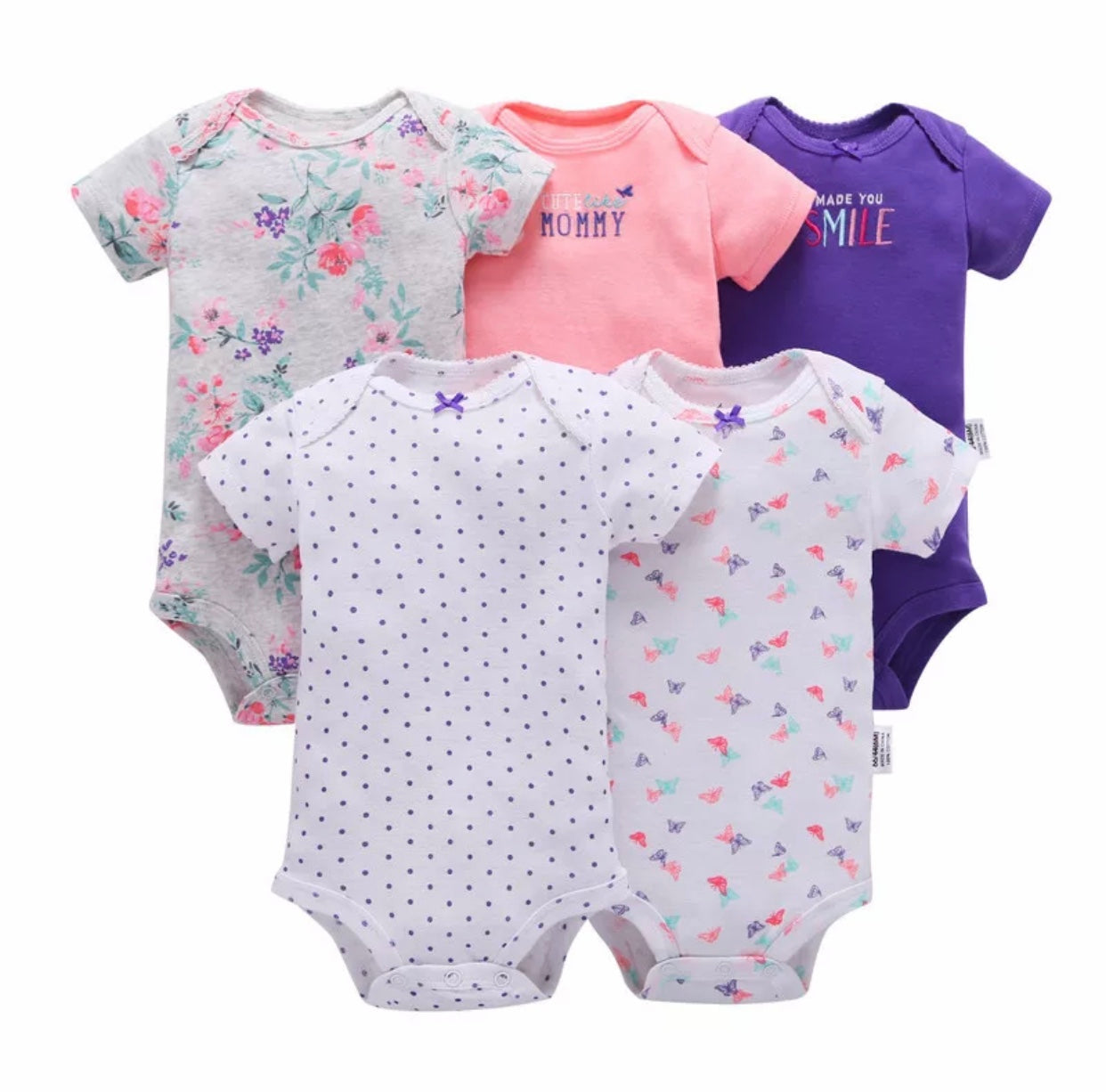 Purp Baby Multi Romper set