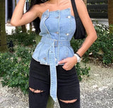Armless Denim Top