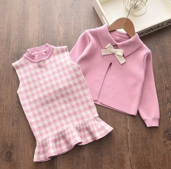 White Bow Pink Children's Dress online South Africa