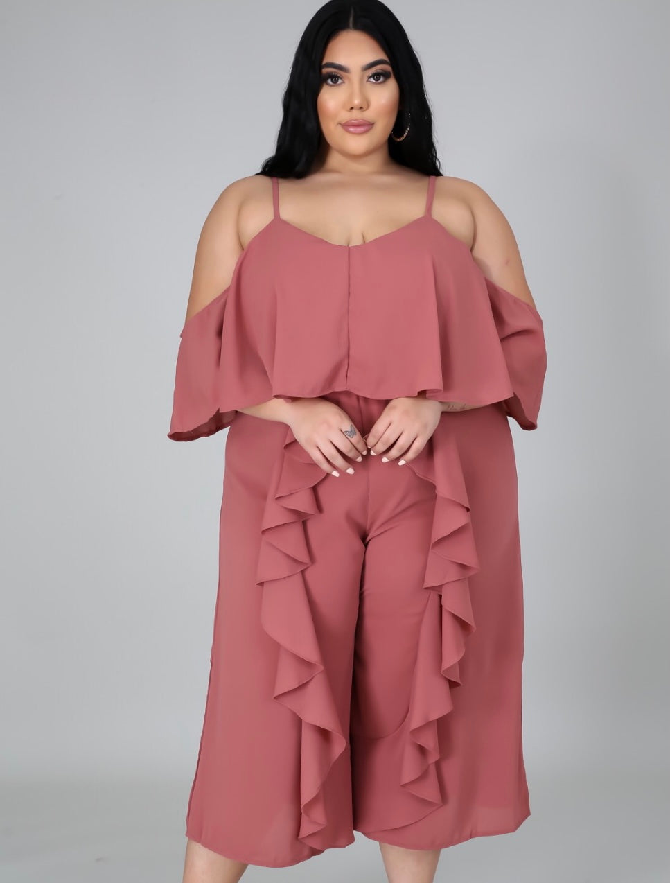 Mauve PLus Size Jumpsuit