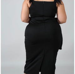 High Quality White Plus Size Feather Bodycon Dress