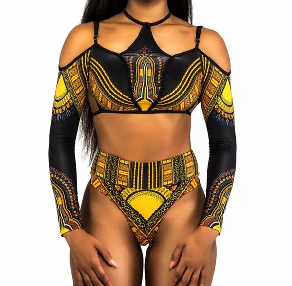 Two Piece African Swimsuit