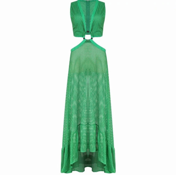 Green Fancy Beach Cover Up