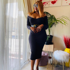 Olivia Pretty Girl Ribbed Dress